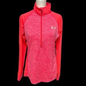 Under Armour Women’s Pink M 1/2 Zip Loose All Season Gear Pullover in EUC
